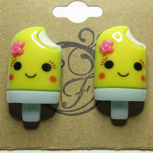 Yellow, Pink & Blue Kawaii Popsicle Earrings